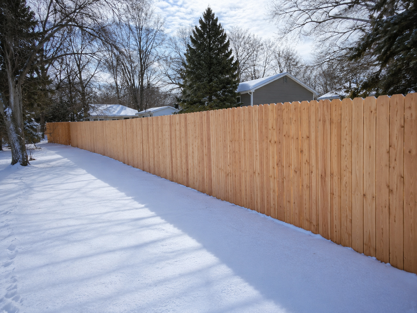 Cedar fence by Example Fence Co.